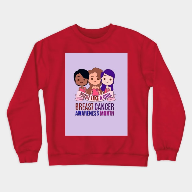 Breast Cancer Awareness Crewneck Sweatshirt by Sabrina's Design